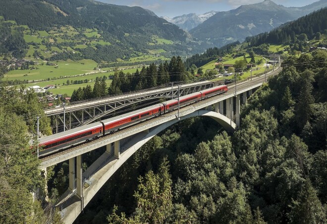 Sit back and enjoy views like the Gastein Valley aboard the ÖBB railway.